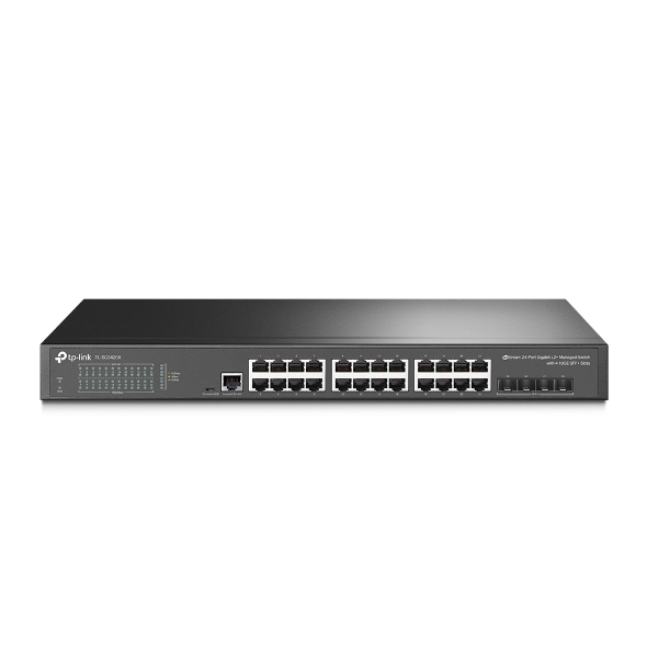 TP-Link TL-SG3428X-UPS JetStream, 24-Port Gigabit L2+ Managed Switch with 4 10GE SFP+ Slots and UPS Power Supply