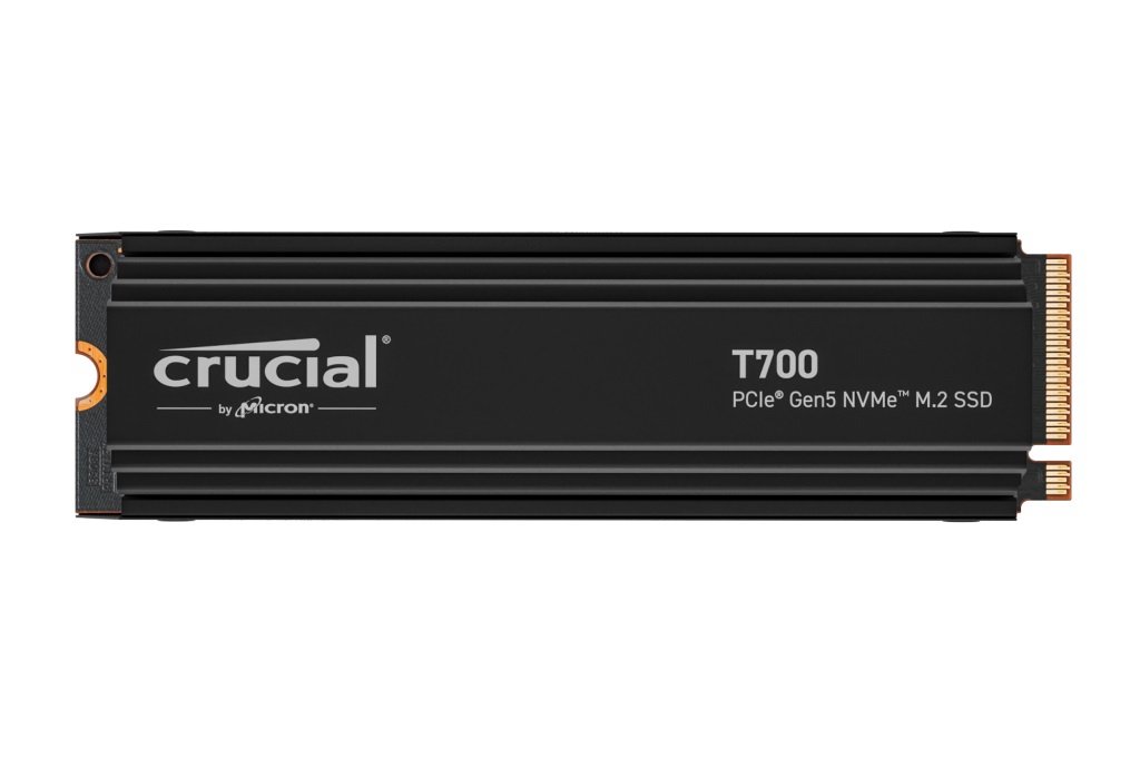 Crucial T700 2TB, PCIe Gen5 NVMe M.2 SSD heatsink CT2000T700SSD5