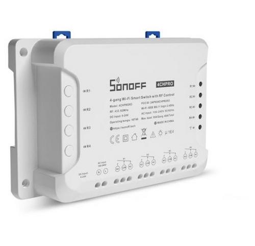 SONOFF (4CH PRO R3) Smart Switch, 4 kanály, smart integrovaný spínač, RF+WiFi switch. eWeLink 4CHPROR3