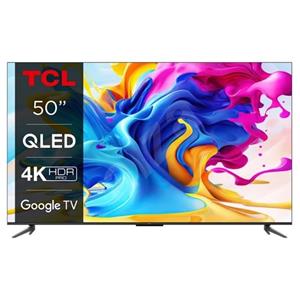 TCL 50C645 Google TV QLED, 126cm/4K UHD/3100 PPI/50Hz/Direct LED/HDR10+/Dolby Atmos/DVB-T/T2/C/S/S2/VESA
