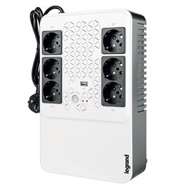 Legrand UPS Keor Multiplug 600VA/360W FR, Line-interactive, Tower, výstup 6x FR (CZ), USB nabíjení 1A 310083