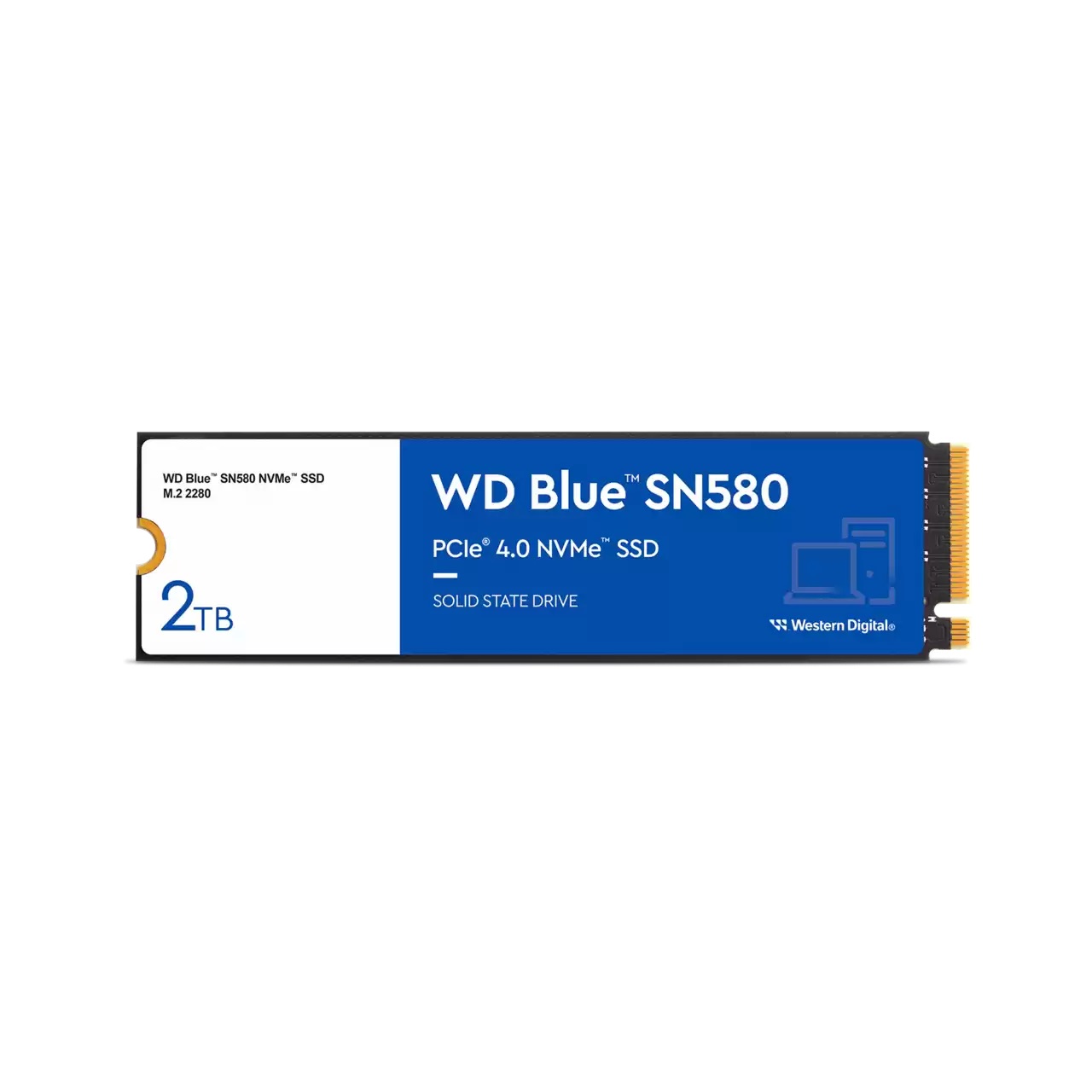 WD SSD 2TB Blue SN580, NVMe M.2 PCIe Gen4 2280 WDS200T3B0E