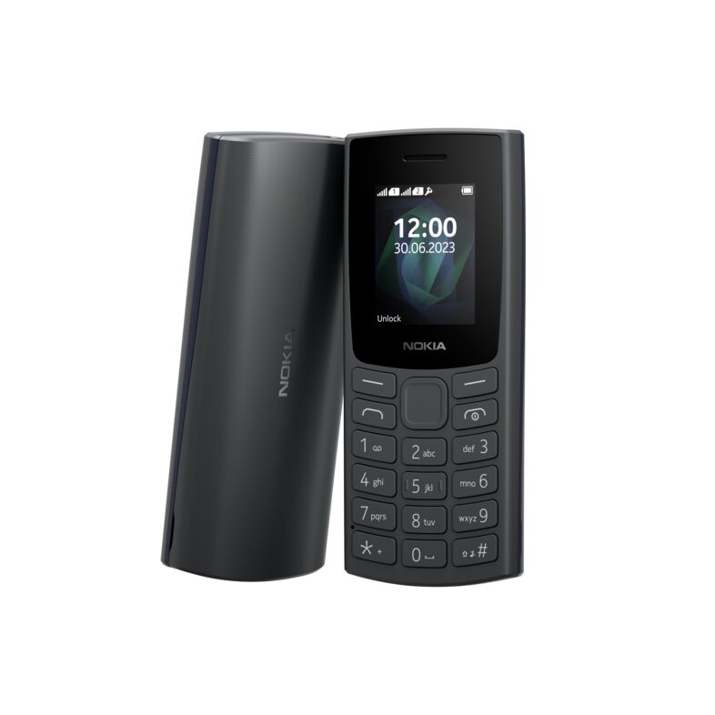 Nokia 105, 2G Dual Sim 2023 Black 1GF019CPA2L10