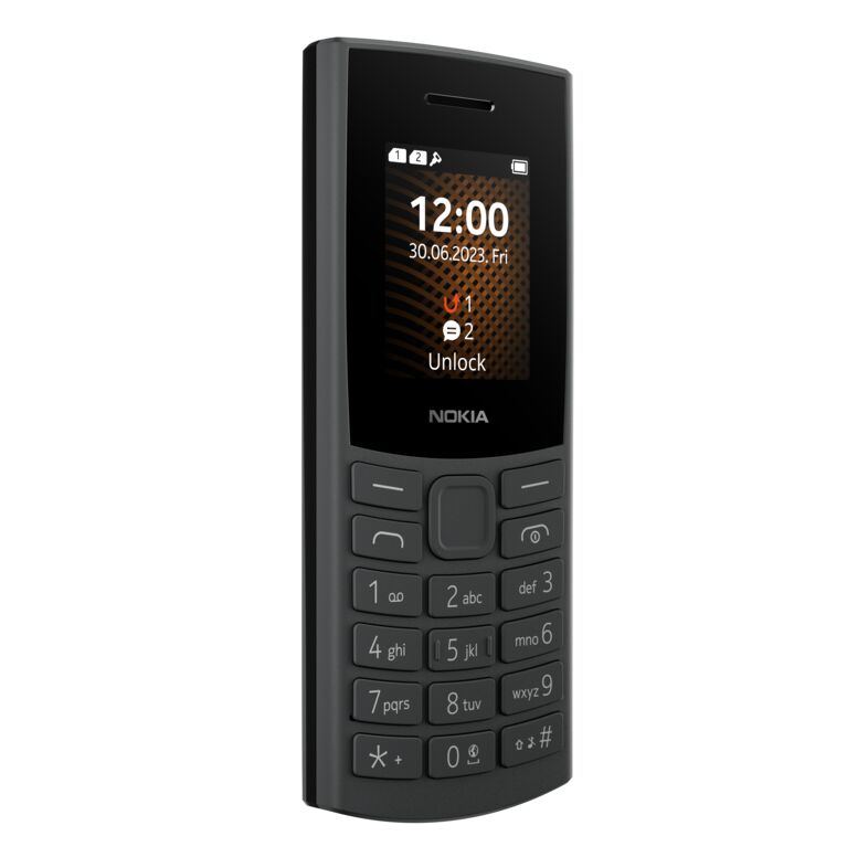 Nokia 105, 4G Dual Sim 2023 Black 1GF018UPA1L08