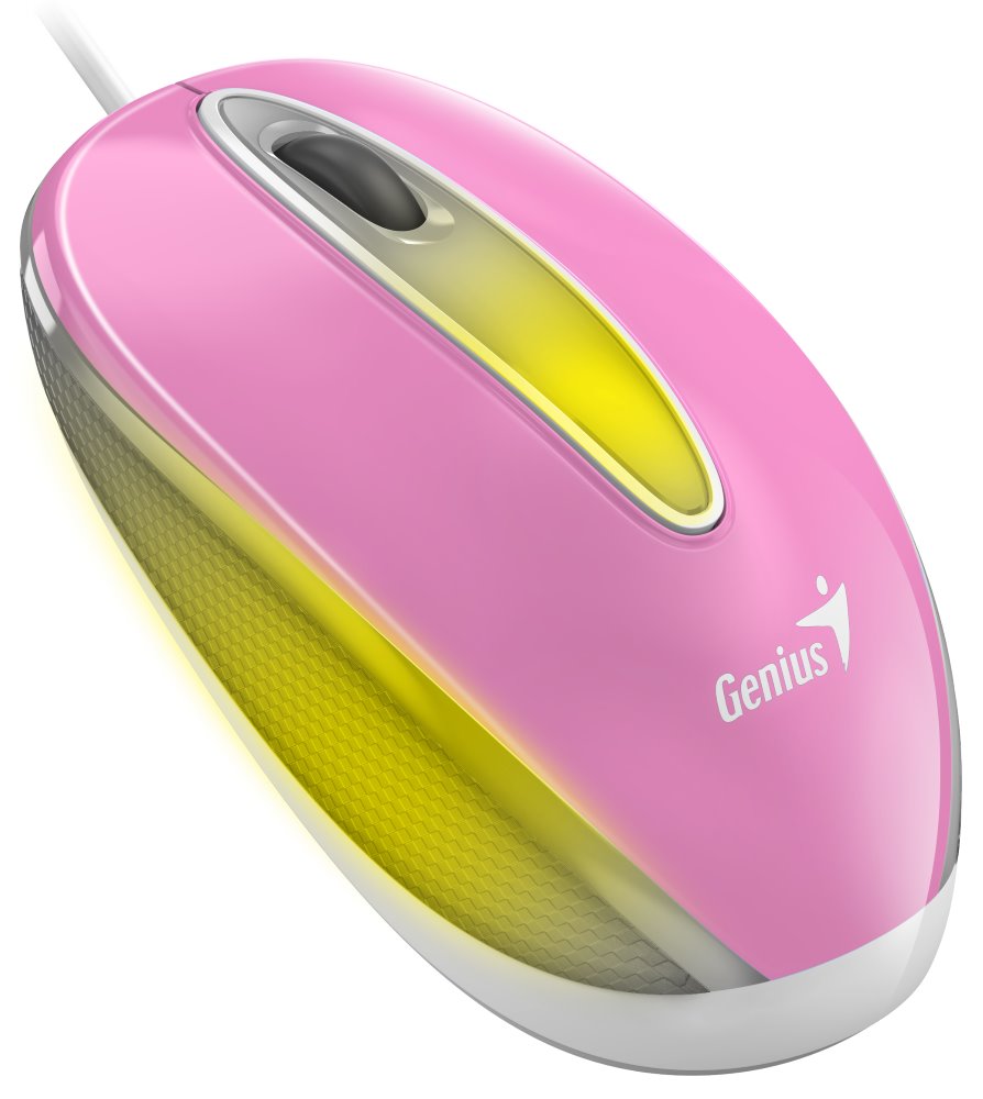 Genius DX-Mini Sakura Pink, drátová, 1000 dpi, USB, růžová, RGB LED 31010025407