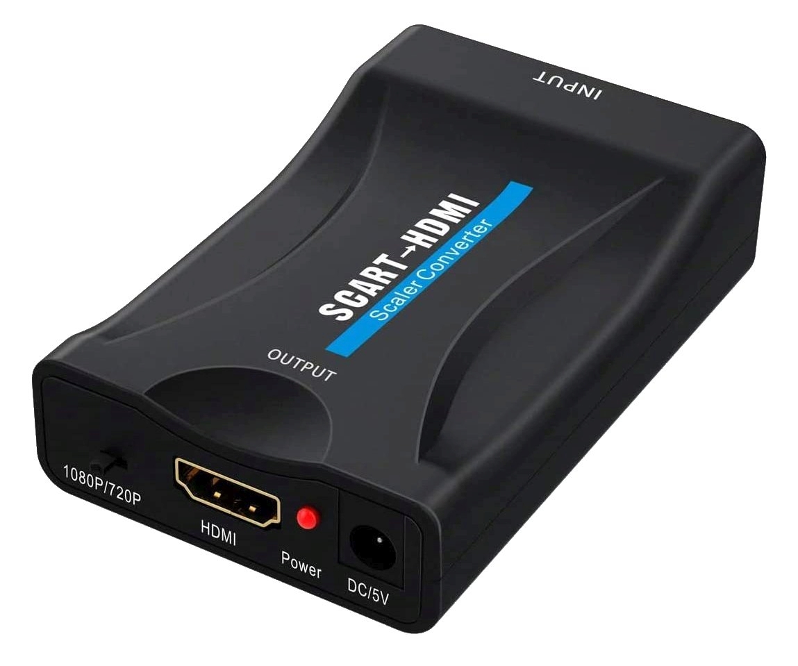 PremiumCord Převodník SCART na HDMI 1080P s napájecím zdrojem 230V KHSCART02