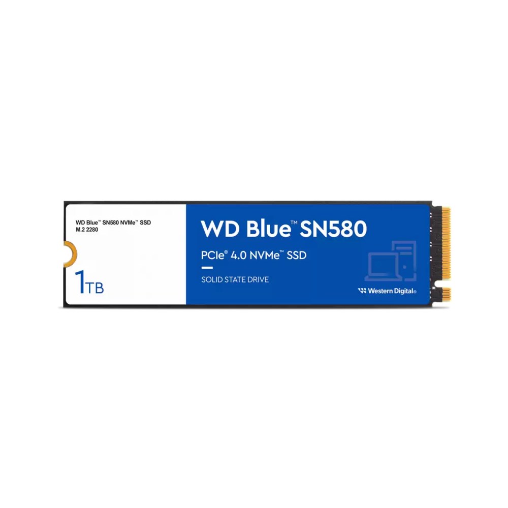 WD SSD 1TB Blue SN580, NVMe M.2 PCIe Gen4 2280 WDS100T3B0E