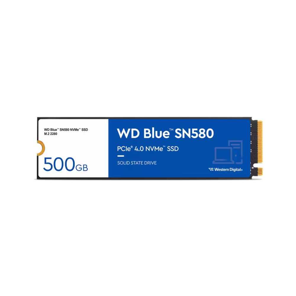 WD SSD 500GB Blue SN580, NVMe M.2 PCIe Gen4 2280 WDS500G3B0E
