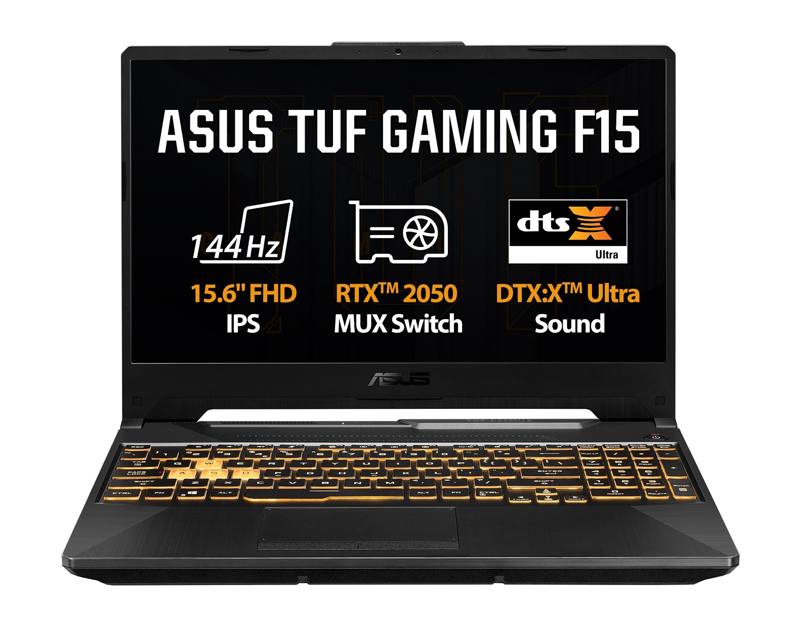 Asus TUF Gaming F15, i5-11400H/ 8GB DDR4/ 512GB SSD/ RTX 2050 4GB/ 15,6"FHD,144Hz/ W11H/ černý FX506HF-HN016W