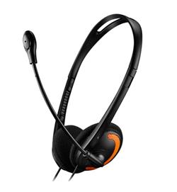 Canyon headset HS-01, stylový a komfortní s ovladačem hlasitosti, 2x 3,5mm jack CNS-CHS01BO