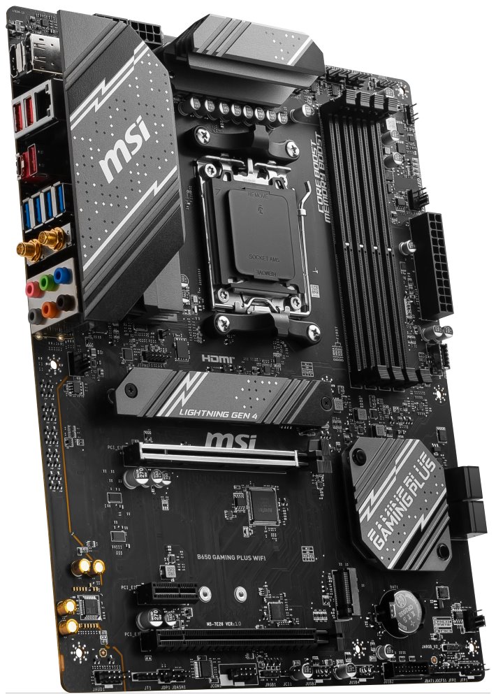 MSI B650 GAMING PLUS WIFI, AMD B650, AM5, 4x DDR5, 2x M.2, HDMI, DP, USB-C, WiFi, ATX