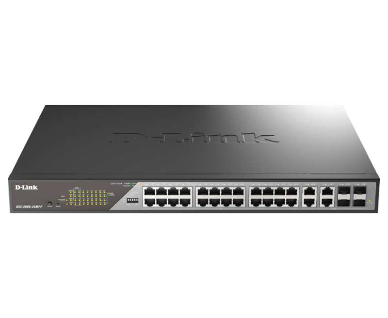 D-link DSS-200G-28MPP/E, 28-Port Gigabit Ethernet PoE++ Surveillance Switches
