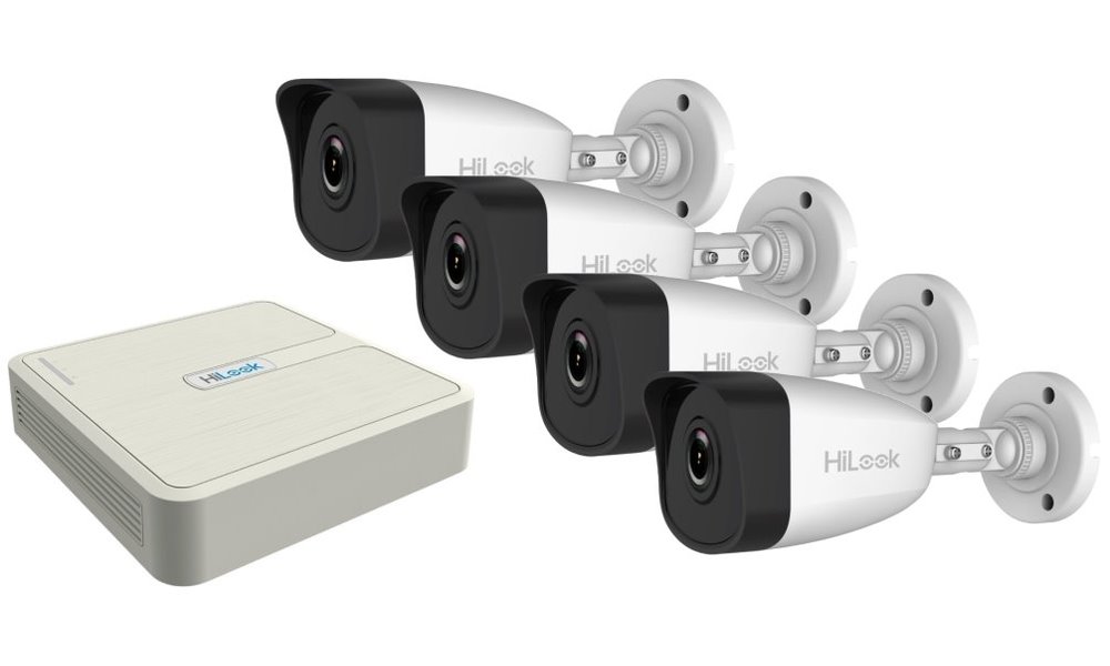 Hikvision HiLook KIT bullet 1x NVR-104H-D/4P, 4x IP kamera IPC-B140H,2TB HDD