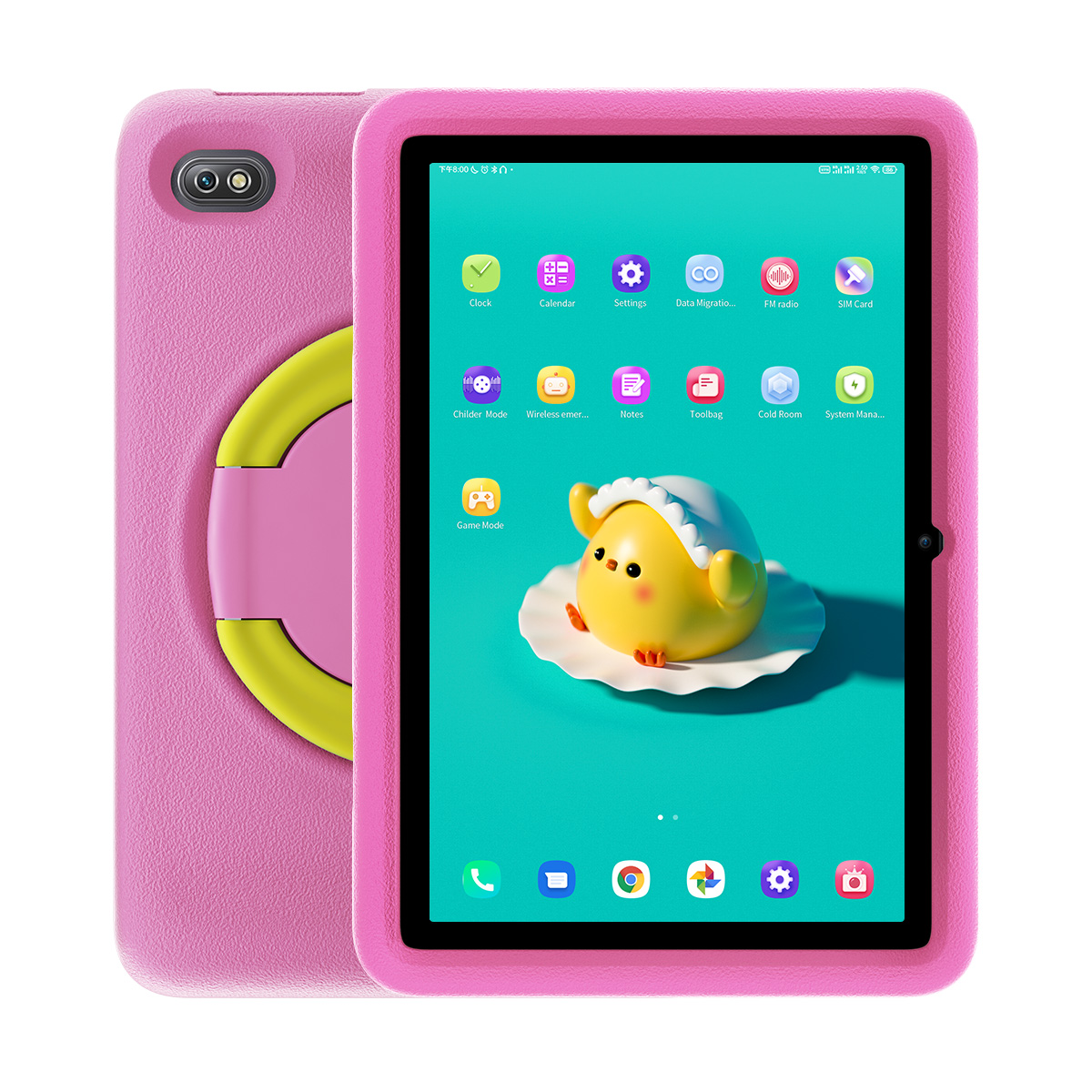 iGET BLACKVIEW TAB G8 Kids Pink, 10.1" HD+ IPS/800x1280/Quad-core/4GB+128GB/6 580 mAh/Android 12/USB-C/pouzdro/růžová