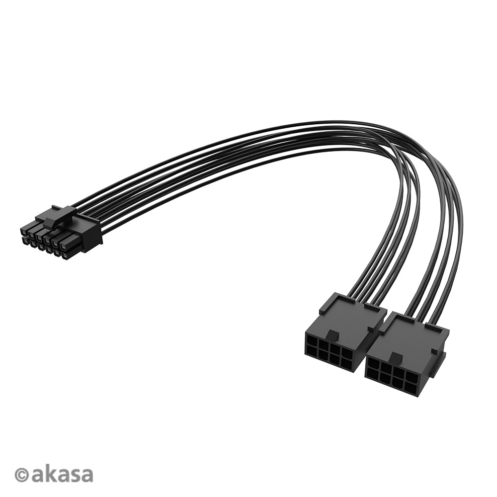 AKASA - PCIe 12-Pin na Dual 8-Pin adapté AK-CBPW27-30BK