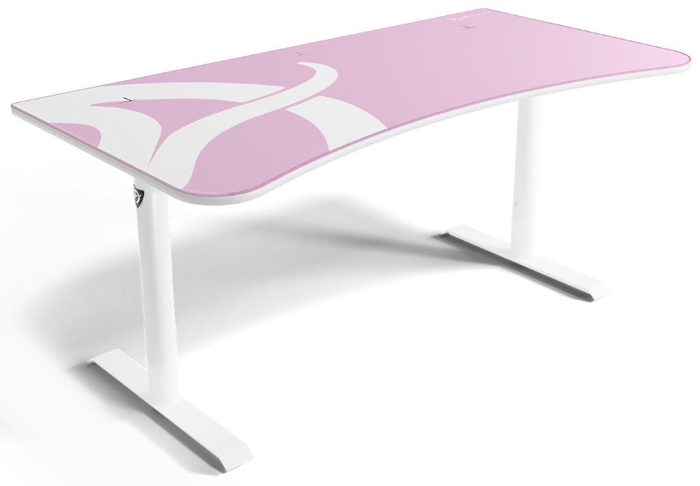 Arozzi herní stůl ARENA Gaming Desk White Pink ARENA-WHITE-PINK