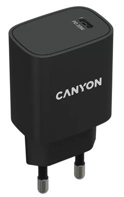 Canyon nabíječka do sítě H-20-02, 1x USB-C PD 20W, černá CNE-CHA20B02