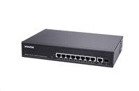 Vivotek PoE switch AW-GEL-105A-110, 8xGE PoE(802.3af/at/bt, PoE budget 110W), 1xGbE RJ-45, 1xSFP 100M/1G slot