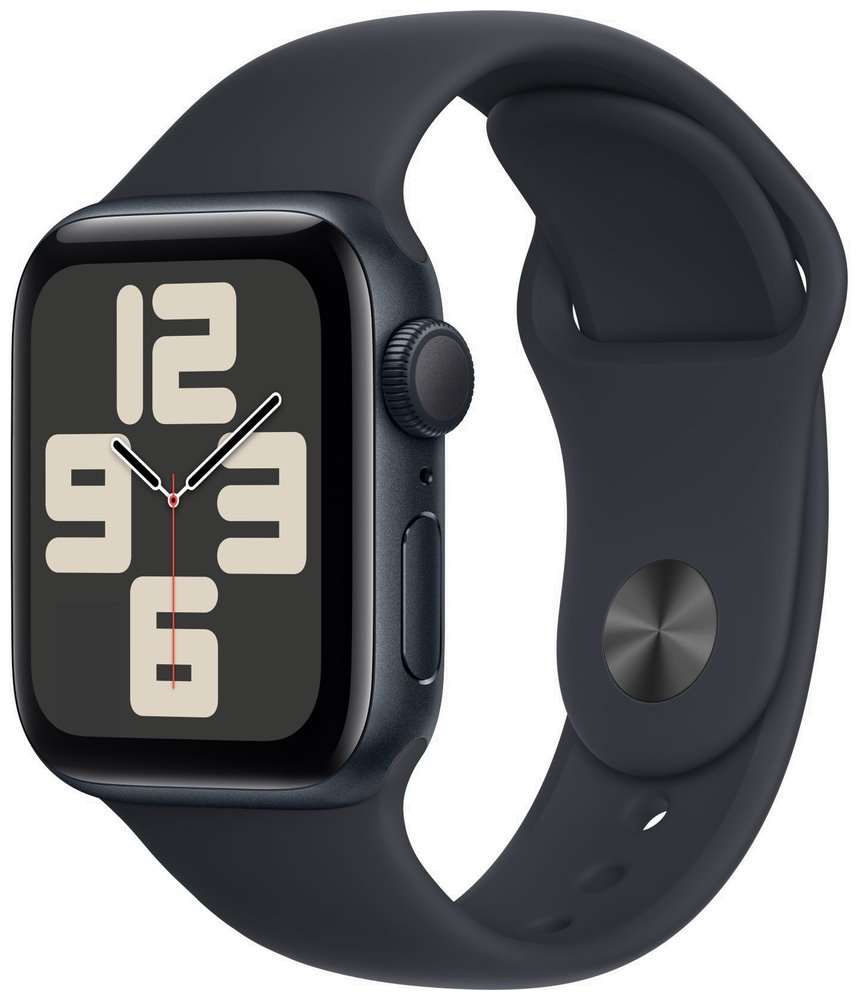 Apple Watch SE GPS, 40mm, Midnight Aluminium Case with Midnight Sport Band - M/L MR9Y3QC/A