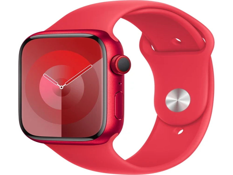 Apple Watch Series 9 GPS+Cellular, 45mm (PRODUCT)RED Aluminium Case with (PRODUCT)RED Sport Band - M/L MRYG3QC/A