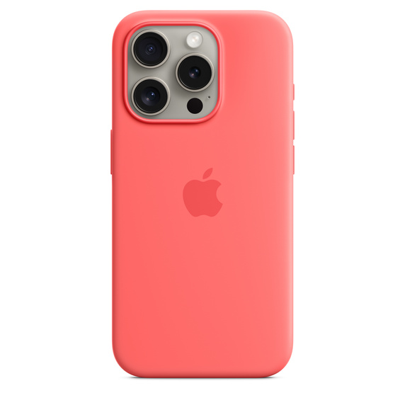 Apple iPhone 15 Pro Max Silicone Case with MagSafe - Guava MT1V3ZM/A