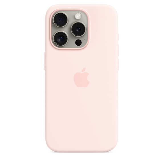 Apple iPhone 15 Pro Max Silicone Case with MagSafe - Light Pink MT1U3ZM/A