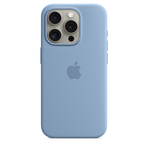 Apple iPhone 15 Pro Max Silicone Case with MagSafe - Winter Blue MT1Y3ZM/A