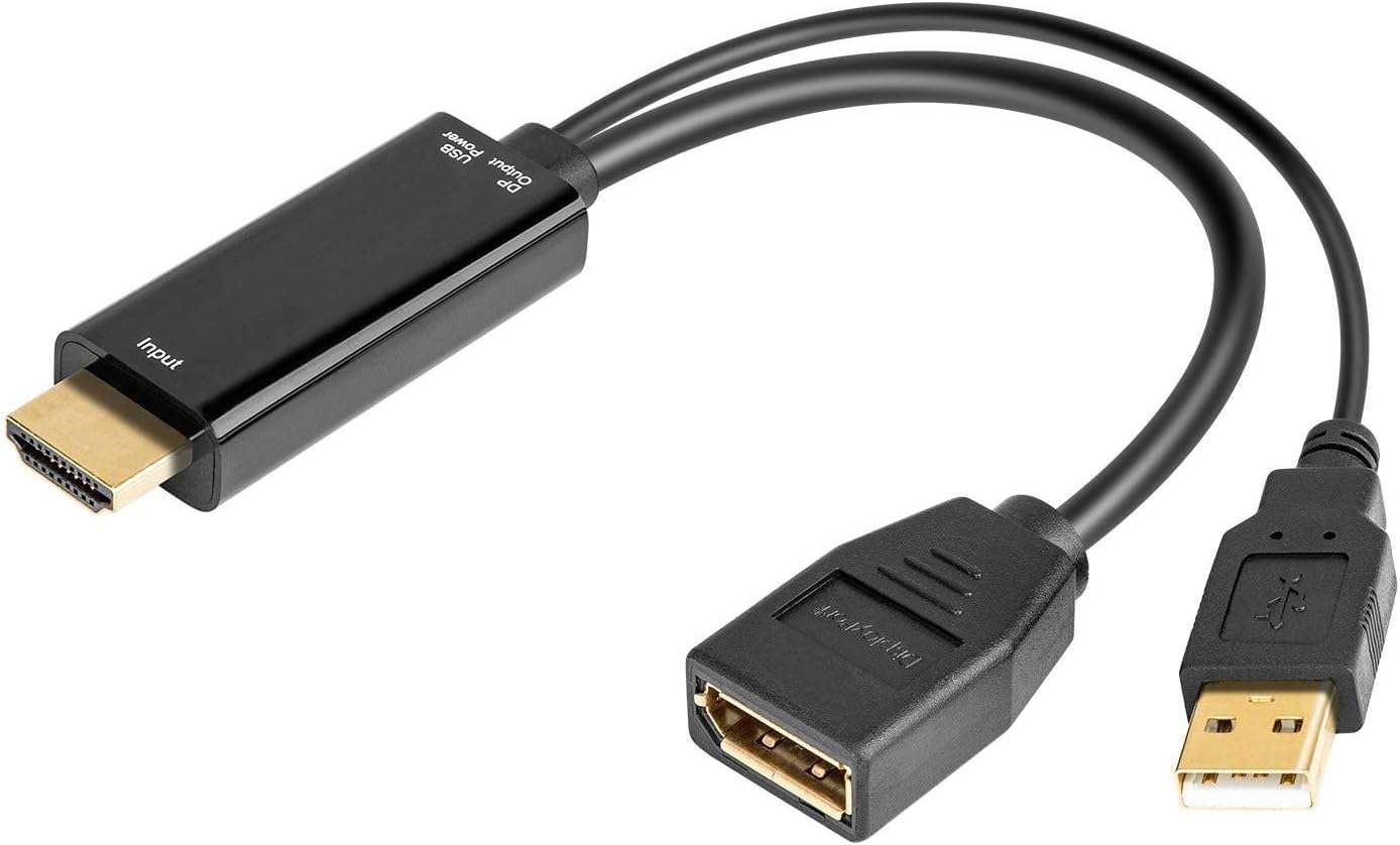 Premiumcord adaptér HDMI to DisplayPort Male/Female s napájením z USB KPORTAD09