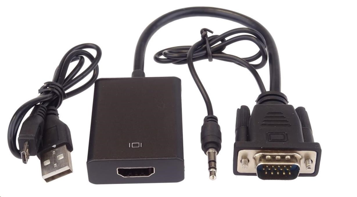 Premiumcord VGA+audio elektronický konvertor na rozhraní HDMI FULL HD 1080p KHCON-49