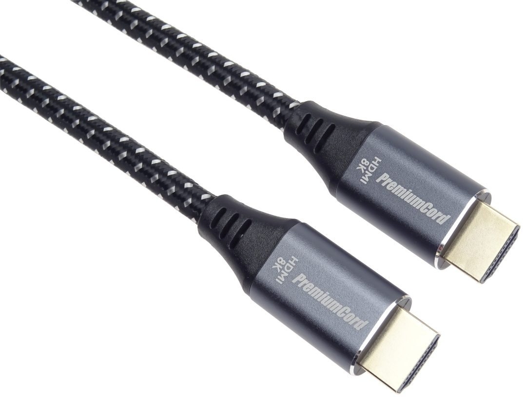 Premiumcord ULTRA HDMI 2.1 High Speed+Ethernet kabel 8K@60Hz, zlacené 0,5m KPHDM21S05