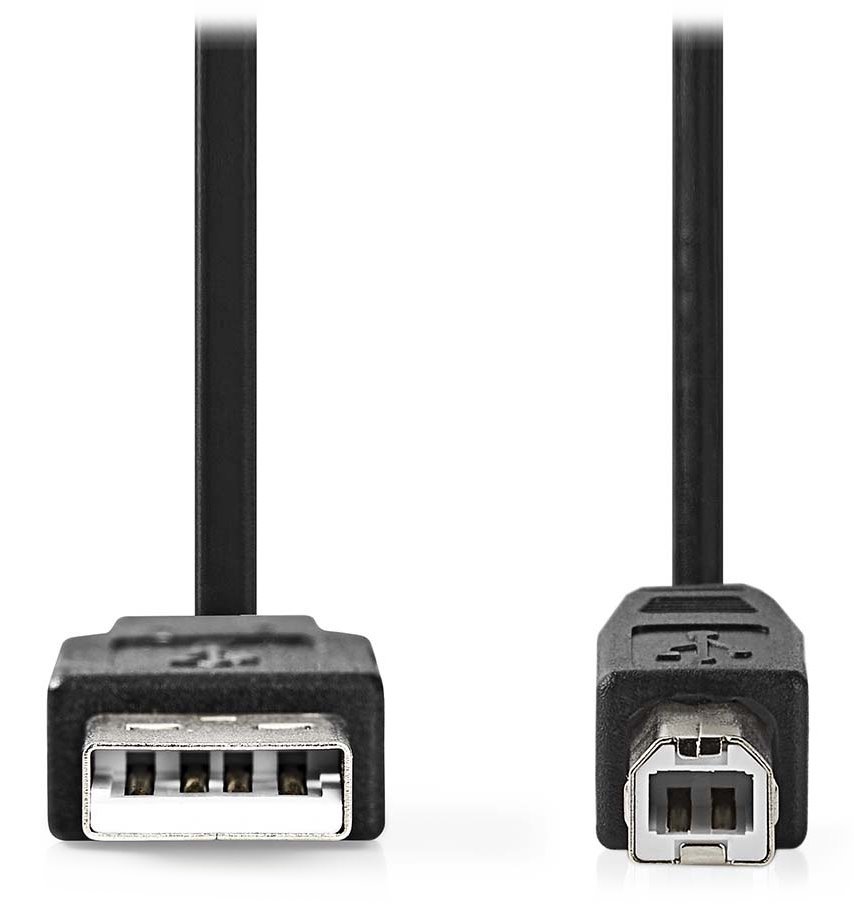 Nedis kabel USB 2.0, zástrčka USB-A - zástrčka USB-B, k tiskárně apod., černý, 5m CCGL60100BK50