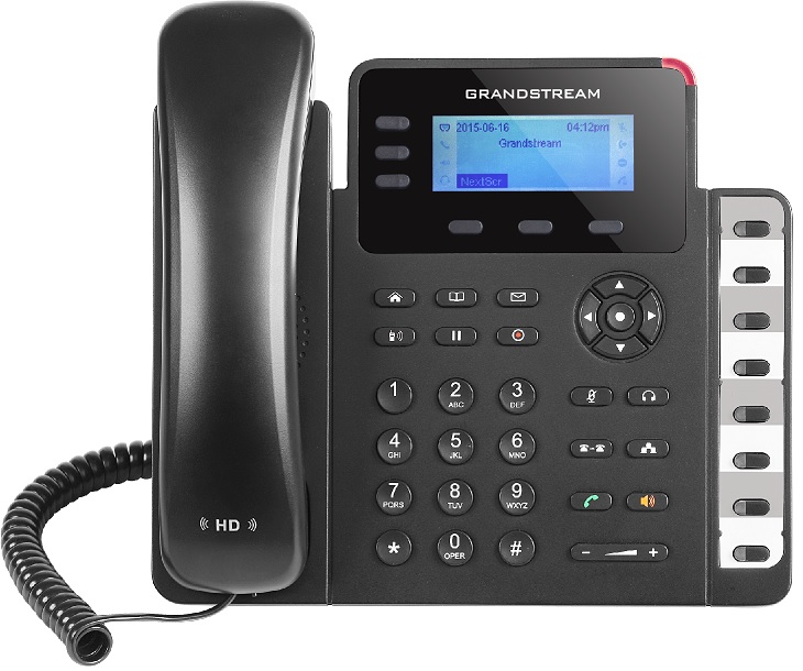 Grandstream Telefon GXP1630 VoIP telefon, 3x SIP účet,HD audio,&shy;3 prog.tl.+8 předvoleb,2x Gb LAN,PoE