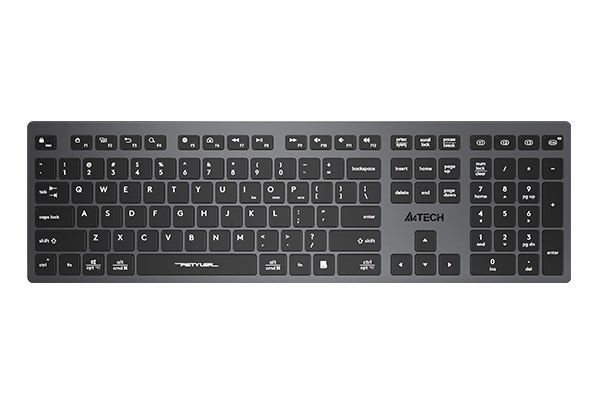 A4tech FBX50C, bezdrátová kancelářská klávesnice,BT/USB 2,4Ghz, černá FBX50C-BK