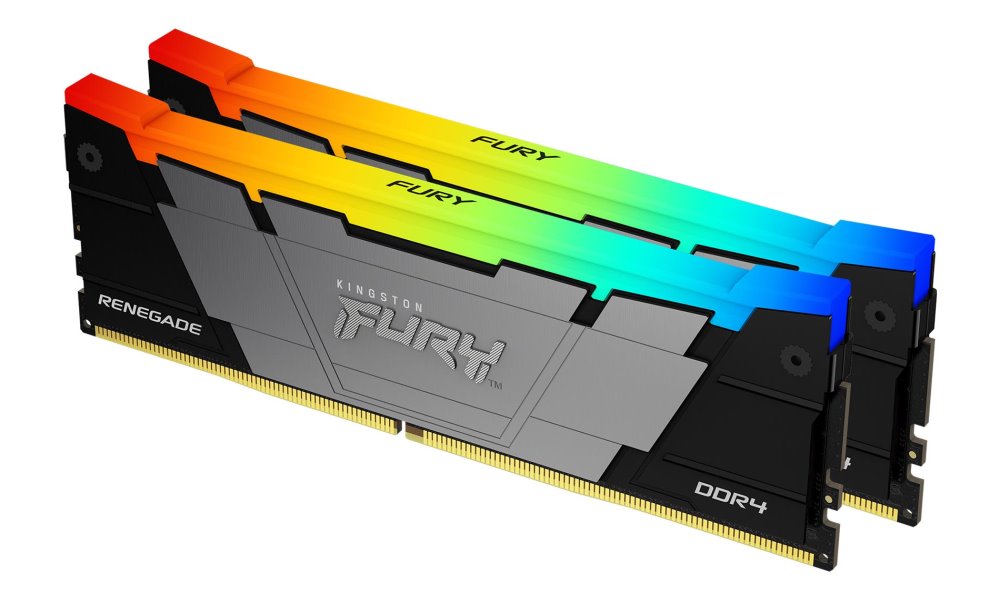 Kingston FURY Renegade RGB 16GB, DDR4 3600MT/s/ CL16/ DIMM/ Black/ Kit 2x 8GB KF436C16RB2AK2/16