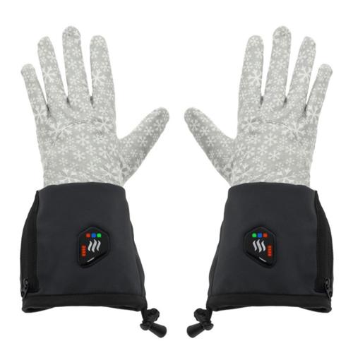 Glovii Universal, vyhřívané rukavice, S-M, šedobílé GEGXL