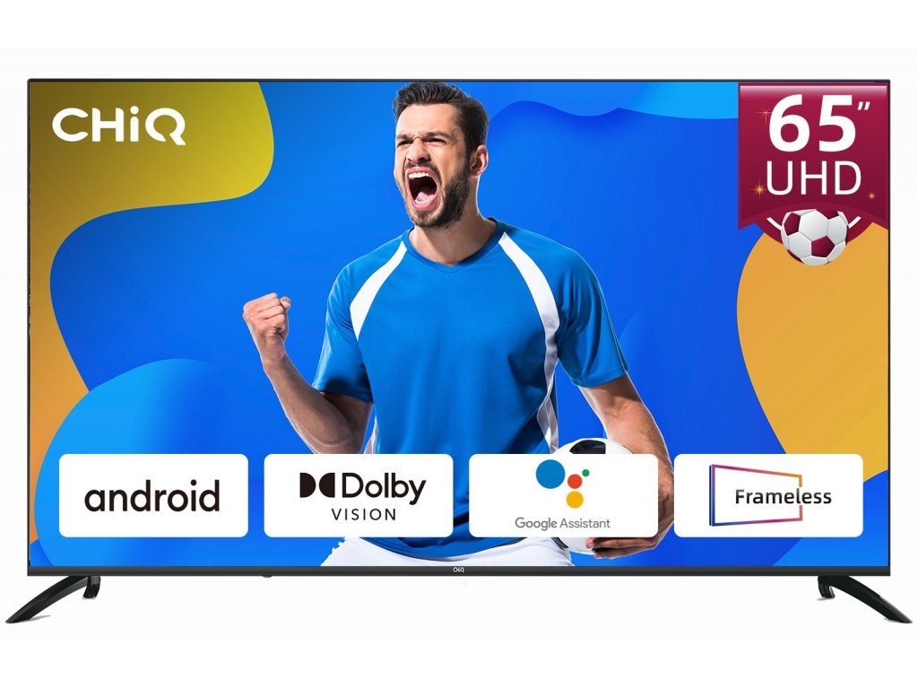 Chiq U65G7LX TV 65'', UHD, smart, Android 11, Dolby Vision, Frameless