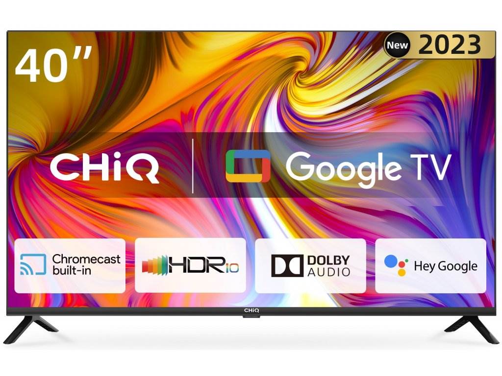 Chiq L40H7G TV 40'', FHD, smart, Google TV, dbx-tv, Dolby Audio, Frameless