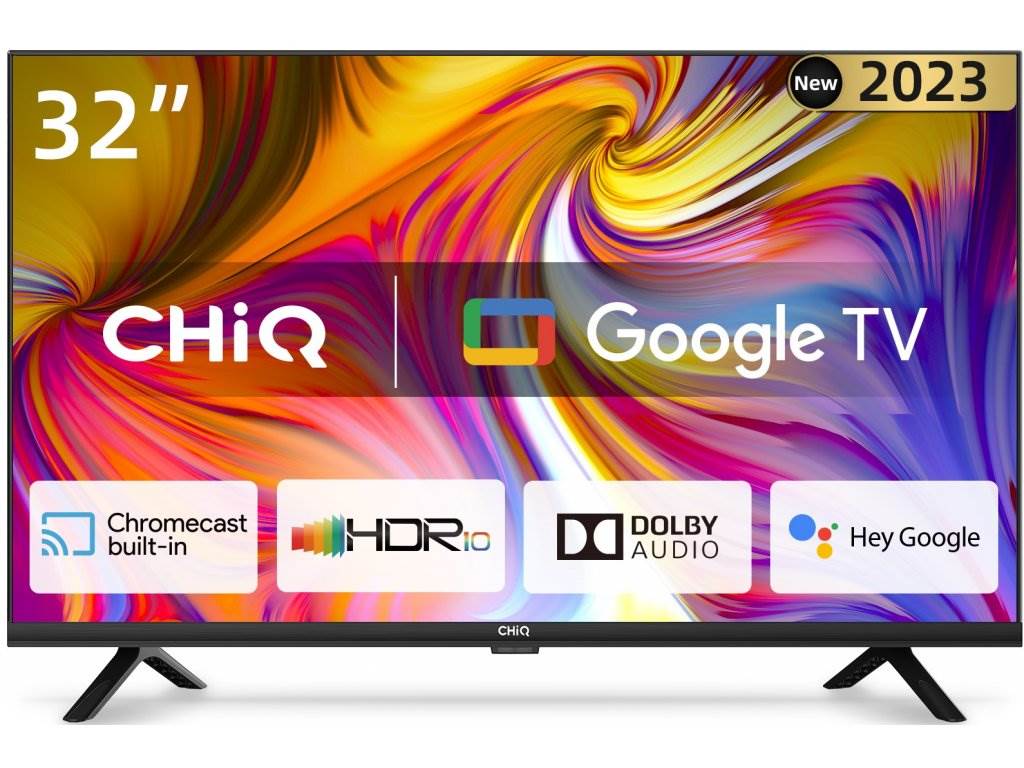 Chiq L32H7G TV 32'', HD, smart, Google TV, dbx-tv, Dolby Audio, Frameless