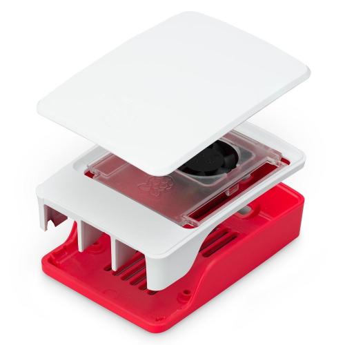 Raspberry case Original malinová/bílá s chladičem pro Pi 5 RB-CASEP5-SC1159