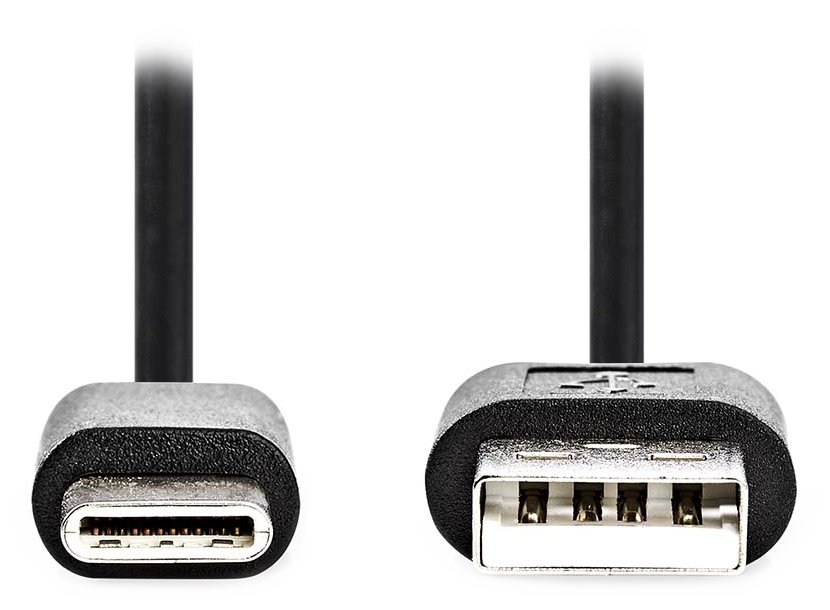 Nedis kabel USB 2.0, zástrčka USB-C - zástrčka USB-A, černý, 1m CCGL60600BK10