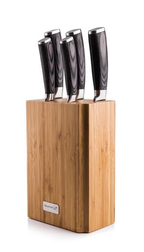 G21 Sada nožů Gourmet Stone 5 ks+bambusový blok G21-GMS-5BBB