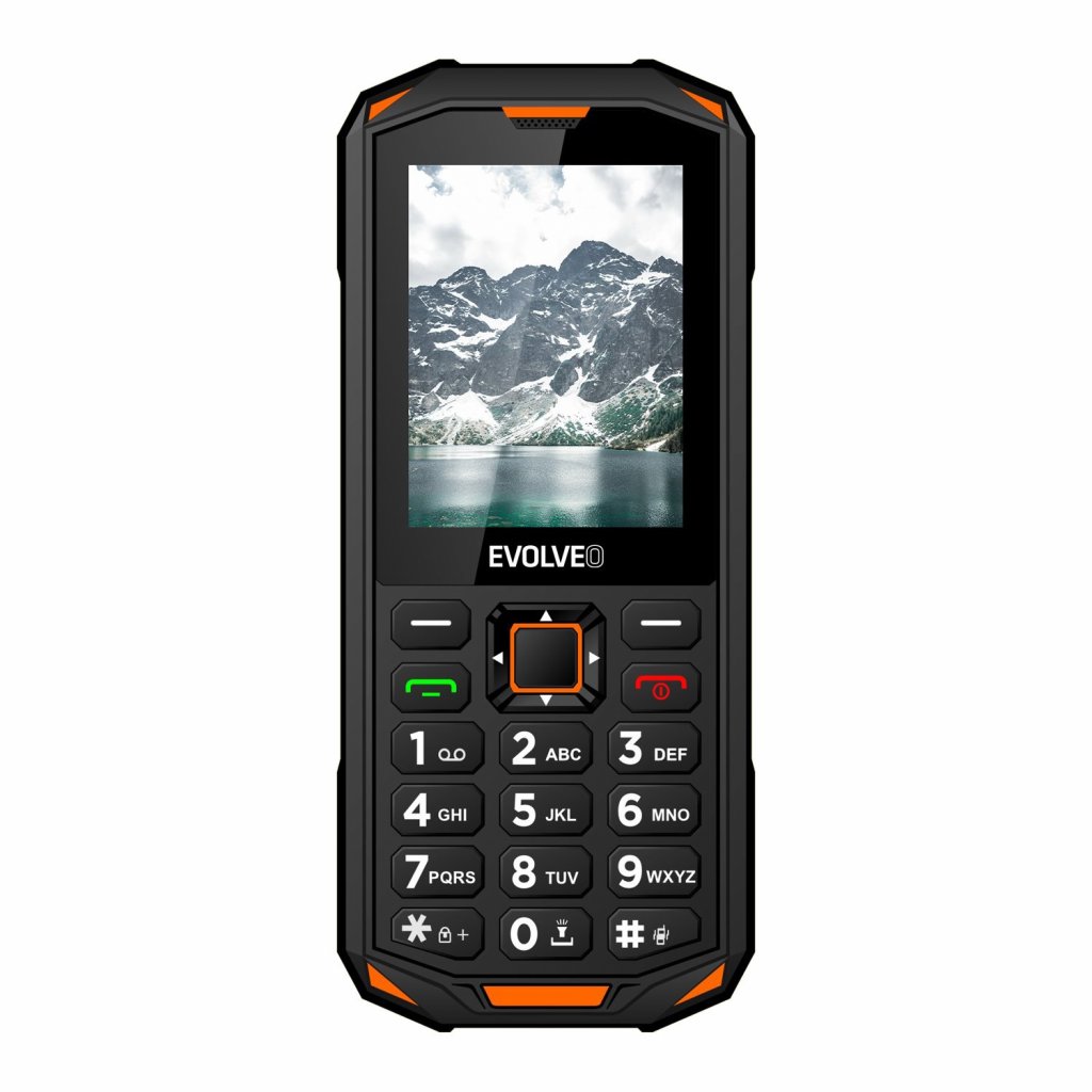 Evolveo StrongPhone X5, vodotěsný odolný Dual SIM telefon, černo-oranžová SGP-X5-B