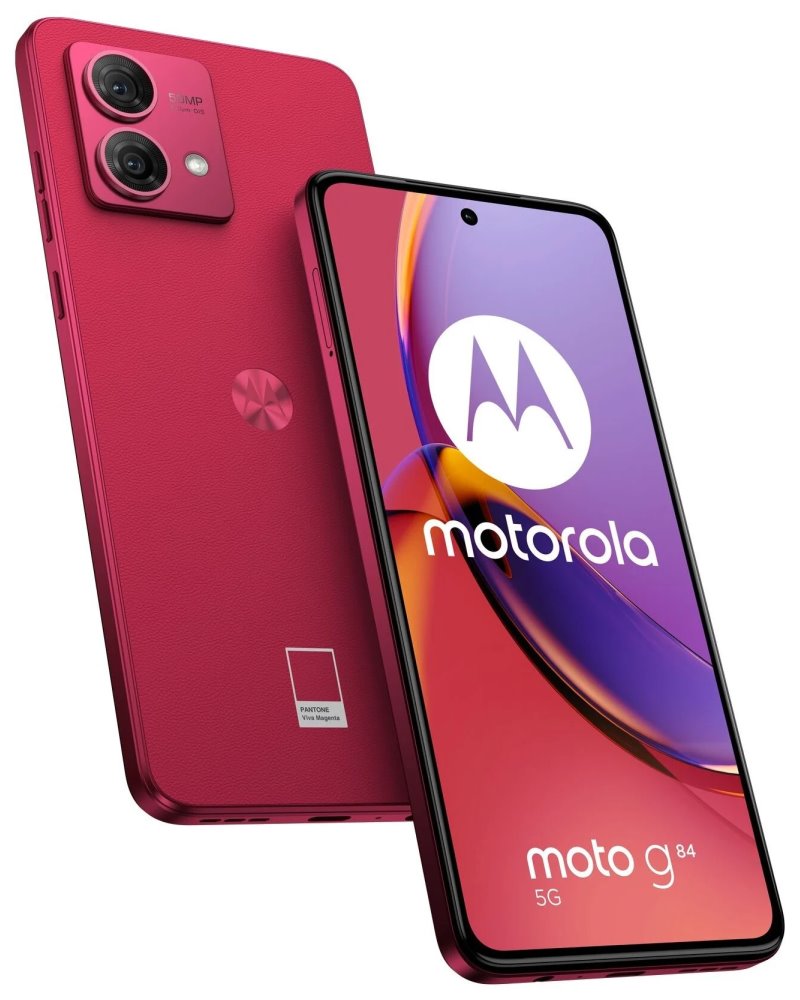 Motorola Moto G84 - Viva Magenta (Vegan Leather) 6,55"/ nano SIM hybridní slot/ 12GB/ 256GB/ 5G/ Android 13 PAYM0009PL