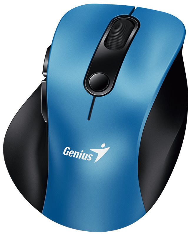 Genius Ergo 9000S Blue, duální Bluetooth+2,4GHz, 2400 dpi, bezdrátová, tichá, modrá 31030038401