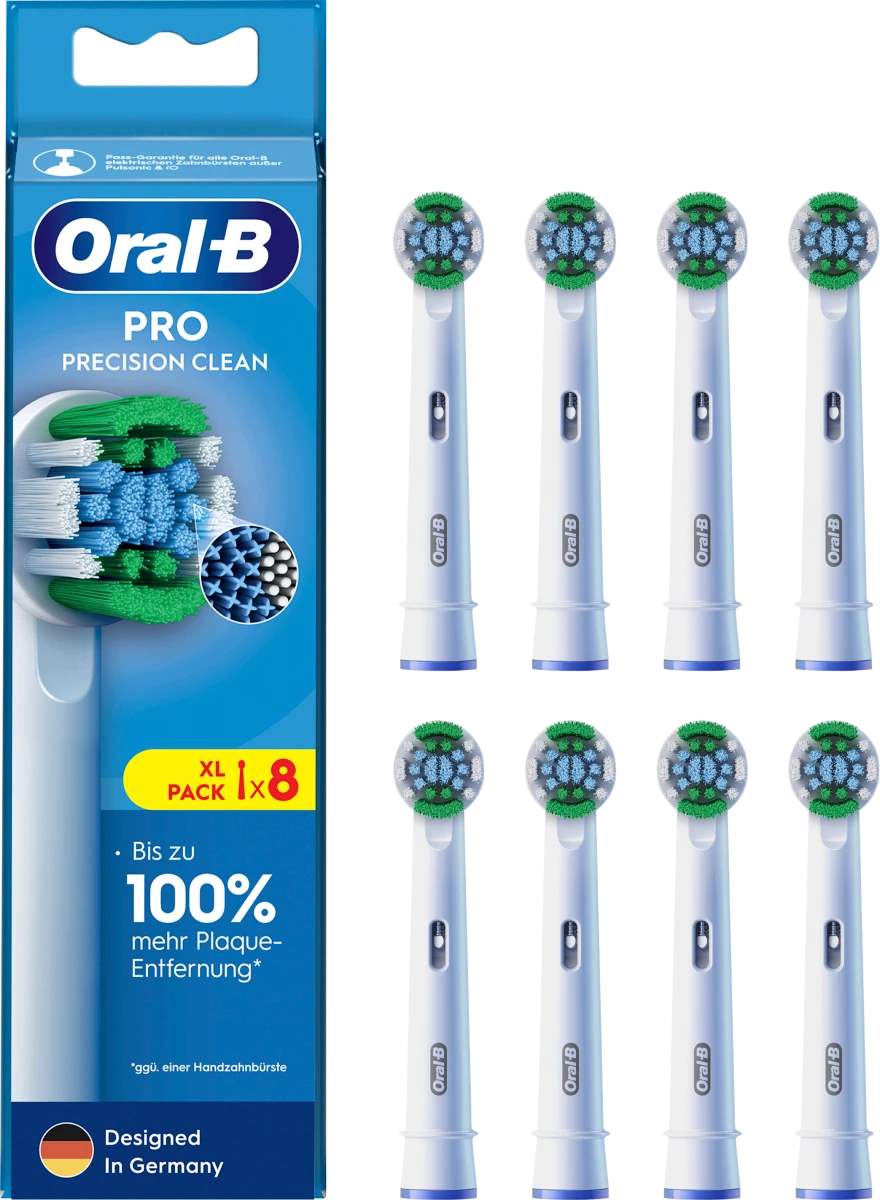 Braun Oral-B Pro Precision Clean náhradní hlavice, 8 kusů, bílé 8006540861073