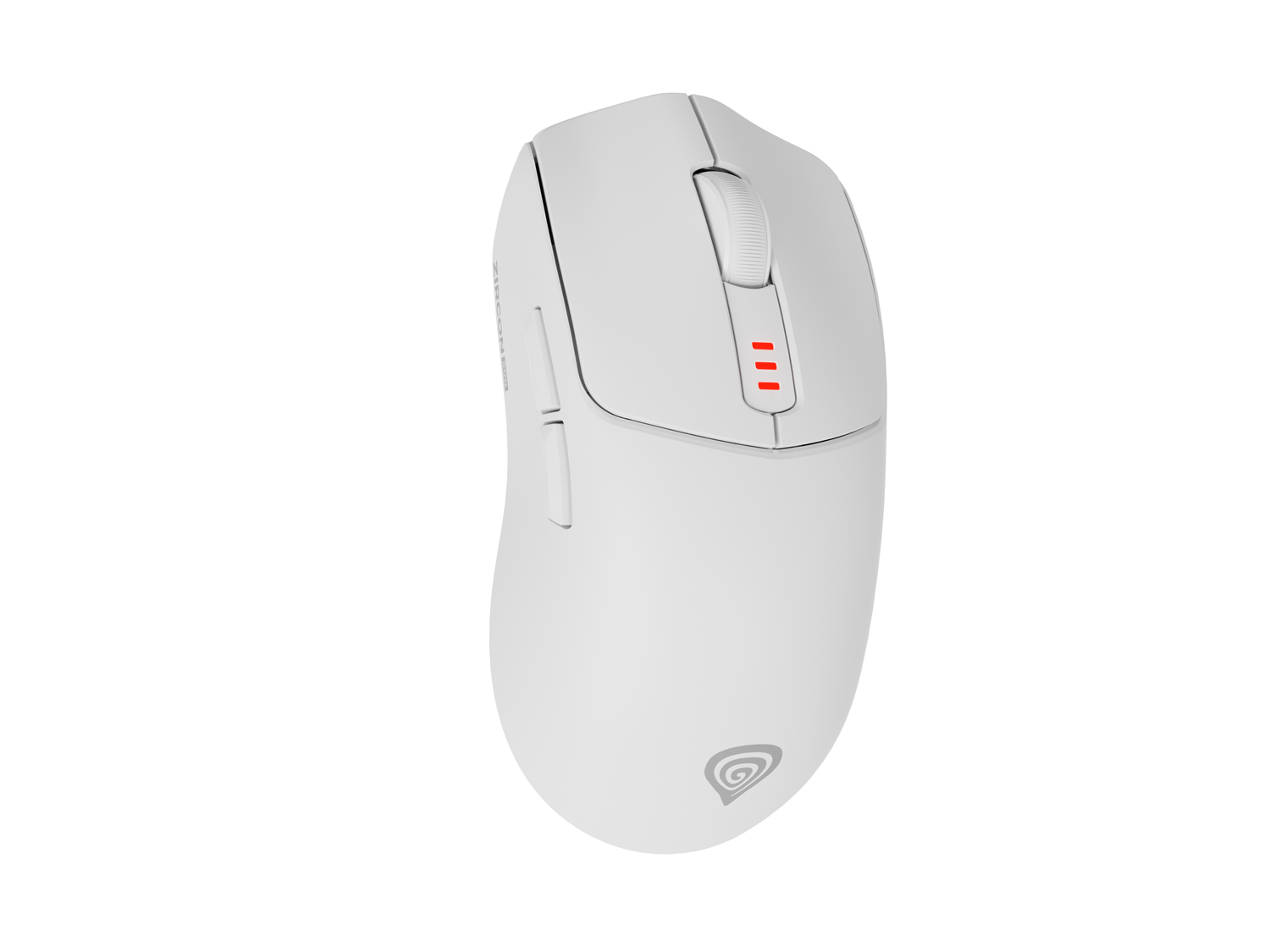 Natec Genesis herní myš ZIRCON 500, Herní/Optická/10 000DPI/Bezdrátová USB+Bluetooth/Bílá NMG-2114
