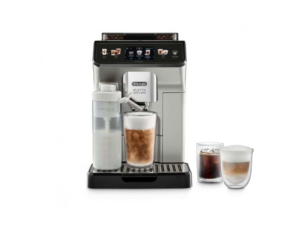 Delonghi Eletta Explore ECAM 450.65.S, automatické espresso, 1450 W, 19 Bar, Smart, displej, mlýnek