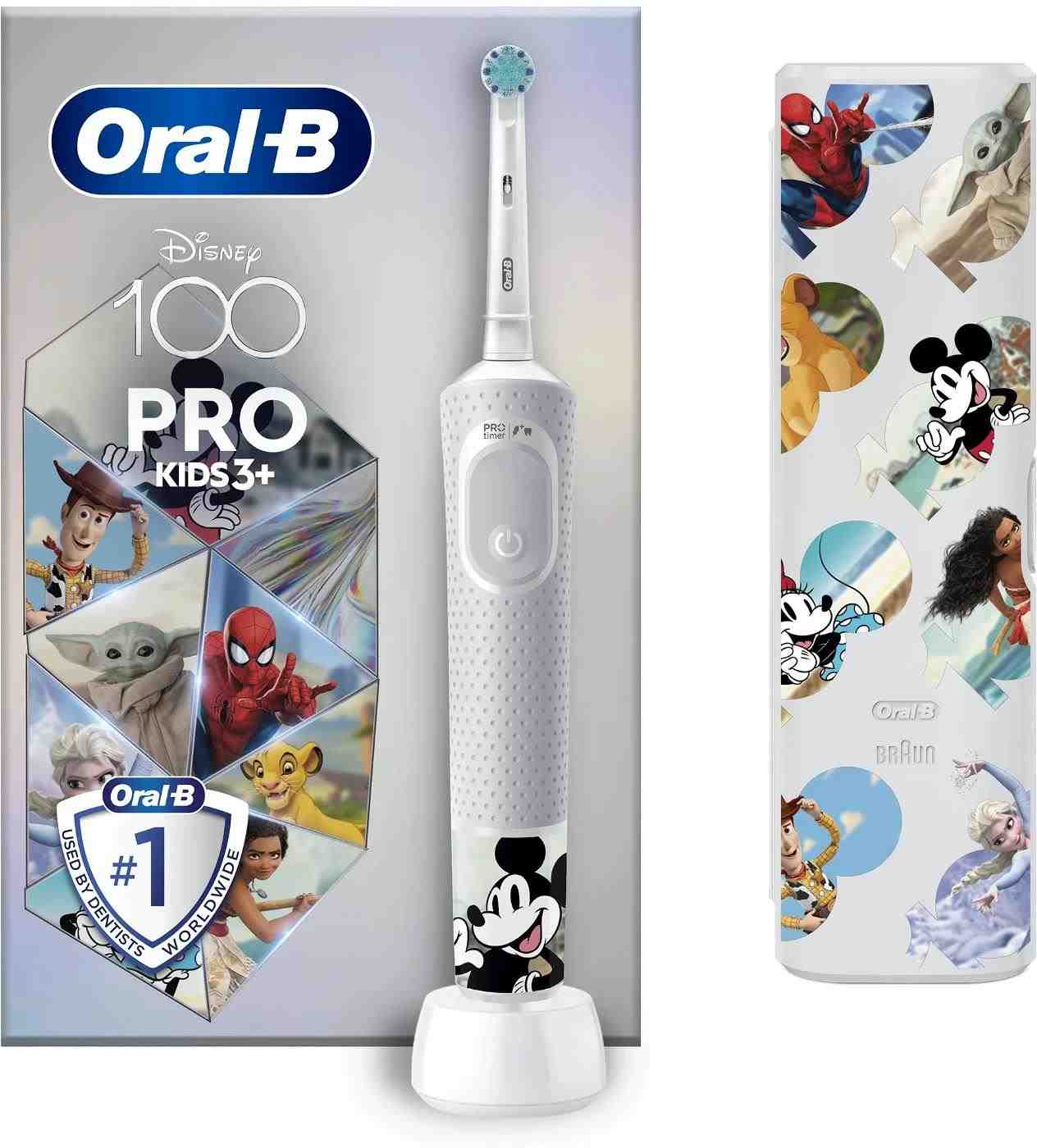 Braun Oral-B Pro Kids Disney D103.413.2KX elektrický zubní kartáček, sonický, pro děti, 2 režimy, časovač, pouzdro 8006540773956