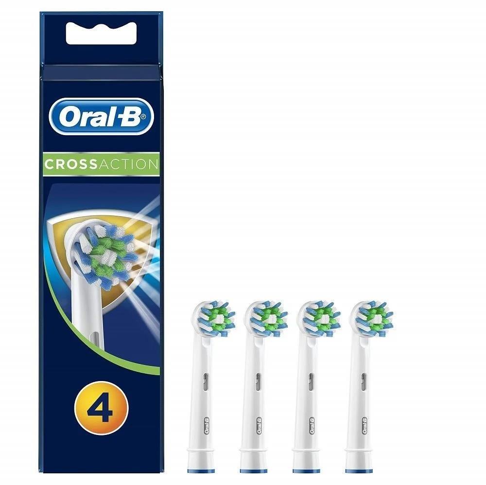 Braun Oral-B CrossAction náhradní hlavice, 4 kusy, bílé 4210201354369