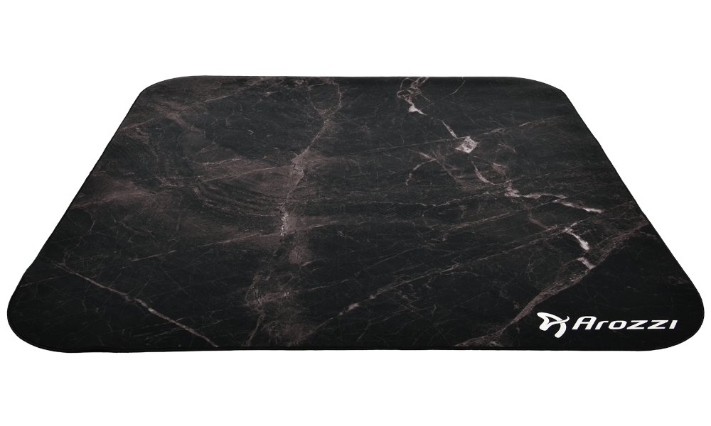 Arozzi Zona Quattro Black Marble, ochranná podložka na podlahu/ 116 x 116 cm/ design černý mramor AZ-ZONA-QTRO-BKM